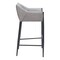 Homeroots 30" Slate Gray And Black Fabric And Steel Bar Height Bar Chair 555655 - alternate 5
