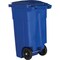 Toter 32 Gal. Recycling Trash Can with Lid 025532-D7BLU - alternate 3