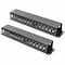 Rocstor 2U Horizontal Finger Metal Duct Rack Cable Management Panel with Cover for 19 Network Rack - Black Y10E044-B1 - alternate 1