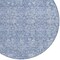 Homeroots 8' Denim Blue And Ivory Round Floral Washable Indoor Outdoor Area Rug 604673 - alternate 4