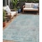 Homeroots 5' X 8' Sky Blue And Blush Medallion Washable Indoor Outdoor Area Rug 615741 - alternate 1