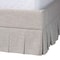 Baxton Studio Ronelyn Platform Bed with Pleated Skirt - Fabric Upholstered Bed Frame with Panel Headboard, Queen 270-14833-ZORO - alternate 4