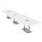 Skutchi Designs Rectangle Conference Table With Power Unit, 48 in W, 192 in L, White HAR-REC-48X192-DOU-W960-ESIL - alternate 1
