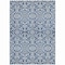 Homeroots 3' X 5' Navy Blue And Ivory Damask Washable Indoor Outdoor Area Rug 595169 - alternate 3
