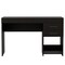 Homeroots 47" Black Computer Desk With Two Drawers 403780 - alternate 1
