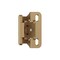 Amerock 1/4in 6mm Overlay Self Closing Partial Wrap Champagne Bronze Cabinet Hinge, 1 Pair BPR7566CZ - alternate 1