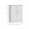 Homeroots 34in Light Oak and White Pantry Cabinet 473313 - alternate 2