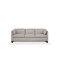 Homeroots 81" Light Gray Leather Sofa With Black Legs 491288 - alternate 1