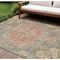 Homeroots 8' X 10' Brown Floral Medallion Washable Indoor Outdoor Area Rug 607839 - alternate 1