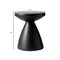 Leisuremod Dune 17 in Round Fiberstone Side Table, Pedestal Base, Weatherproof, Fully Assembled DST17BL - alternate 4