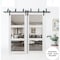 Sartodoors Slab Barn Door Panel 3 Lites, Lucia 2555 White Silk with Clear Glass, Sturdy Finished Doors, Pock LUCIA2555S-WS-18 - alternate 3