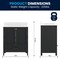 Flash Furniture Haven 30in. Vanity w/Sink, Storage Cabinet w/Gold Hardware, Bottom Drawer, Marble Countertop, Blk FS-BN-4-30-KD-BK-HDGLD-GG - alternate 5