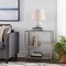 Homeroots 36" Silver Metal and Glass Three Tier Etagere Bookcase 527568 - alternate 3