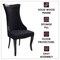 Leisuremod Novara Collection Modern Wooden Dining Chair in Black Velvet, 2PK NC20BLF2 - alternate 7