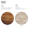 Vigo Donatello Wooden Brown Glass 23 in. L x 15 in. W x 5 in. H Rectangular Vessel Bathroom Sink VG07046 - alternate 2