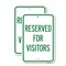 Signmission Reserved Parking Sign Reserved Parking for Visitors, 12'' X 18'' 2 Signs, Heavy Gauge Aluminum, 2PK A-1218-2PACK-23041 - alternate 1