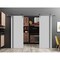 Sartodoors Sliding Double Barn Doors with Hardware, Planum 0011 Matte Grey and Aluminum Strips, 13FT Rail Hang PLANUM0011DB-S-GRE-6484 - alternate 1