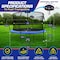 Campior 14ft Pumpkin Trampoline w/ Basketball Hoop, Inner Enclosure, Galvanized Springs, Waterproof Padding RMTRMP148BLUE - alternate 3