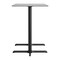 Flash Furniture 48" x 30" Tabletop, Gray Faux Concrete, Seamless Surface Technology, 22x30 Black Bar Height X-Bases ST-REC3048-CMGY-T2230B-GG - alternate 5