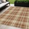Homeroots 5' X 8' Brown Black And Beige Plaid Washable Indoor Outdoor Area Rug 597130 - alternate 1