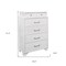 Homeroots White Chest With 6 Drawers 384054 - alternate 3