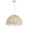 Jonathan Y Campana 20" 1-Light Bohemian Modern Woven Rope/Iron LED Pendant, Cream JYL6504A - alternate 5