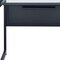 Homeroots 33" Clear and Black Glass and Stainless Steel Writing Desk 524927 - alternate 6