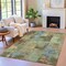 Homeroots 3' X 5' Green Gray And Sky Blue Abstract Washable Indoor Outdoor Area Rug 630771 - alternate 3
