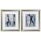 Homeroots Set of Two Modern Blue Abstract Silver Framed Art, 2PK 365226 - alternate 1