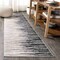 Jonathan Y Linear Modern Half-Stripe Gray/Cream 2 ft. x 8 ft. Runner Rug CTP112B-28 - alternate 1
