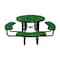 Leisure Craft 46" Round Picnic Table, Perforated Metal, Portable, Green T46ROP-PERF-GREEN - alternate 1