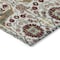 Homeroots 8' Ivory Red And Green Round Floral Washable Indoor Outdoor Area Rug 604649 - alternate 5