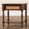 Baxton Studio Roden Transitional Dark Brown Nightstand with Rattan 247-13771-ZORO - alternate 6