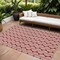 Homeroots 8' X 10' Red And Ivory Ogee Washable Indoor Outdoor Area Rug 601605 - alternate 1