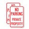 Signmission No Parking Private Property, 12'' X 18'' 2 Signs, Heavy Gauge Aluminum, 2PK A-1218-2PACK-23677 - alternate 1