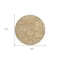 Homeroots 8' Khaki And Brown Round Damask Washable Indoor Outdoor Area Rug 603739 - alternate 3