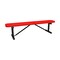 Leisure Craft 6' Standard Bench With No Back, Perforated Metal, Portable, Red B6XPP-PERF-RED - alternate 1