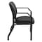 Office Star Products Big and Tall Guest Chair in Dillon Black Fabric with soft PU Arms, Sturdy Black Metal Chair 55051B-R107 - alternate 3