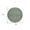 Homeroots 8' Teal Blue Taupe And Beige Round Moroccan Washable Indoor Outdoor Area Rug 577219 - alternate 2
