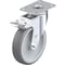 Blickle Swivel Plate Caster, TPR, 5", Brake LKPA-TPA 126G-12-FI - alternate 1