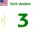 Aacc Self-Adhesive Vinyl Number: 3, Size: 14 in. Color: Green Font: Anders, 4PK AACC-Anders-N3-Green-I14x4 - alternate 1