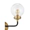 Jonathan Y Caleb 18" 2-Light Contemporary Transitional Iron/Glass LED Vanity Light, Brass Gold/Black JYL9010A - alternate 6