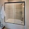 Fab Glass And Mirror Bypass Sliding Glass Tub Shower Door Sorrento Lux Series Adjustable 56in-60in Width 62in Height - SHSOL60X62MB - alternate 3