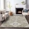 Homeroots 8' X 10' Taupe Beige And Ivory Medallion Washable Indoor Outdoor Area Rug 589053 - alternate 2