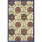 Homeroots 3' X 4' Navy Blue Beige Green Blue And Red Floral Indoor Outdoor Area Rug 546775 - alternate 1