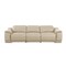Homeroots 107" Beige Italian Leather Reclining Metal USB Sofa 720459 - alternate 1