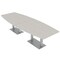 Skutchi Designs Boat Conference Table With Power Unit, 48 in W, 144 in L, Ivory HAR-BOT-48x144-DOU-K458-NA - alternate 1