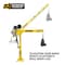 Oz Lifting Products 500 lb Tele-Pro davit crane with 2500 lb carbon steel brake winch OZTP500DAV-HND2 - alternate 4
