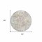 Homeroots 8' Ivory Beige And Linen Round Floral Washable Indoor Outdoor Area Rug 611194 - alternate 3