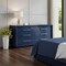 Homeroots 68" Sapphire Blue Wood Six Drawer Double Dresser 714484 - alternate 5